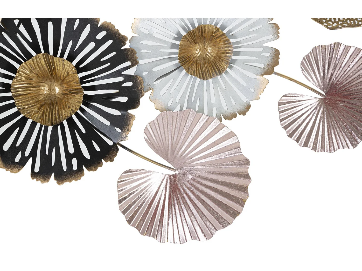 3D decoratief paneel in veelkleurig metaal, 106x6x60,5 cm