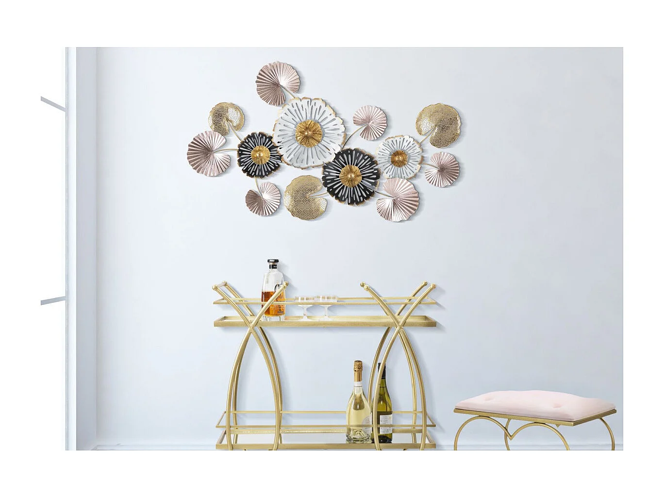 Décoration Murale en Métal "Pinky" 106cm Multicolore