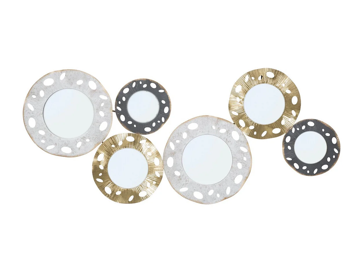 Décoration Murale 6 Miroirs "Gloty" 104cm Multicolore