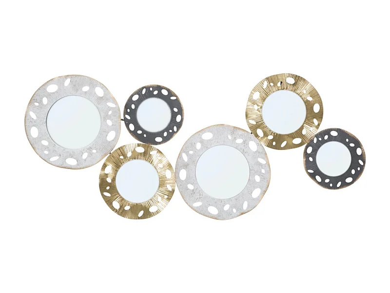 Décoration Murale 6 Miroirs "Gloty" 104cm Multicolore