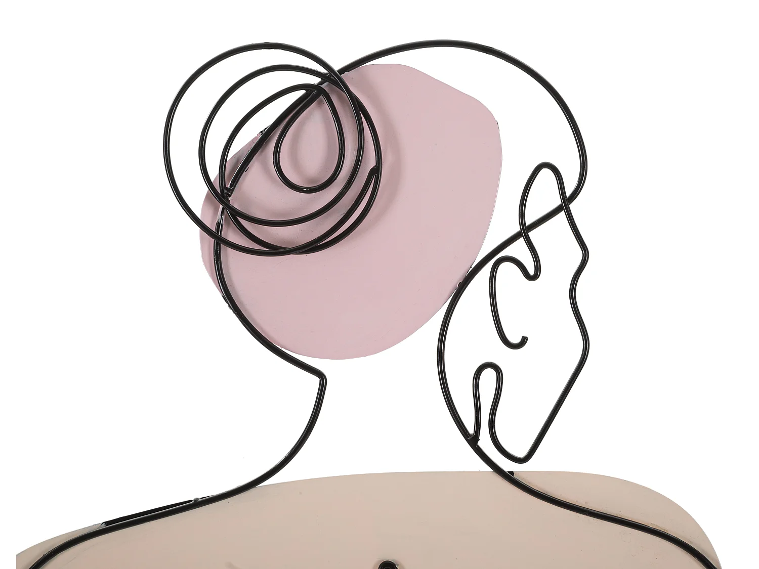 3D decoratief paneel in veelkleurig metaal vrouw cm 80x1.3x90