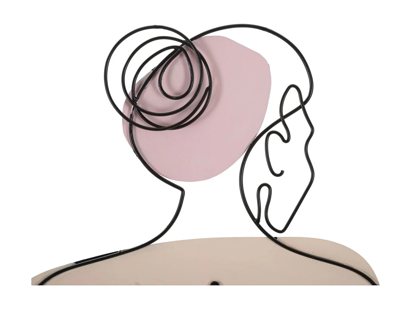 Décoration Murale en Métal "Lady Flower" 90cm Multicolore