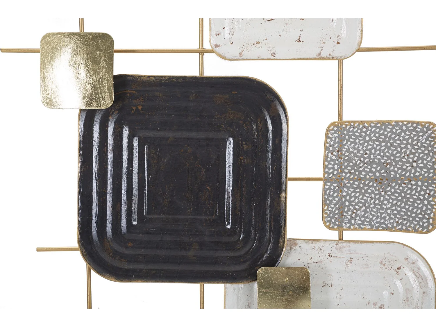 Décoration Murale en Métal "Cubes" 80cm Multicolore