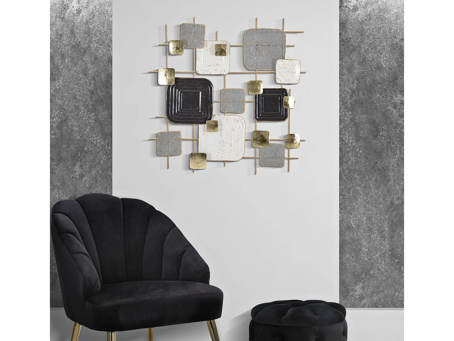 Décoration Murale en Métal "Cubes" 80cm Multicolore