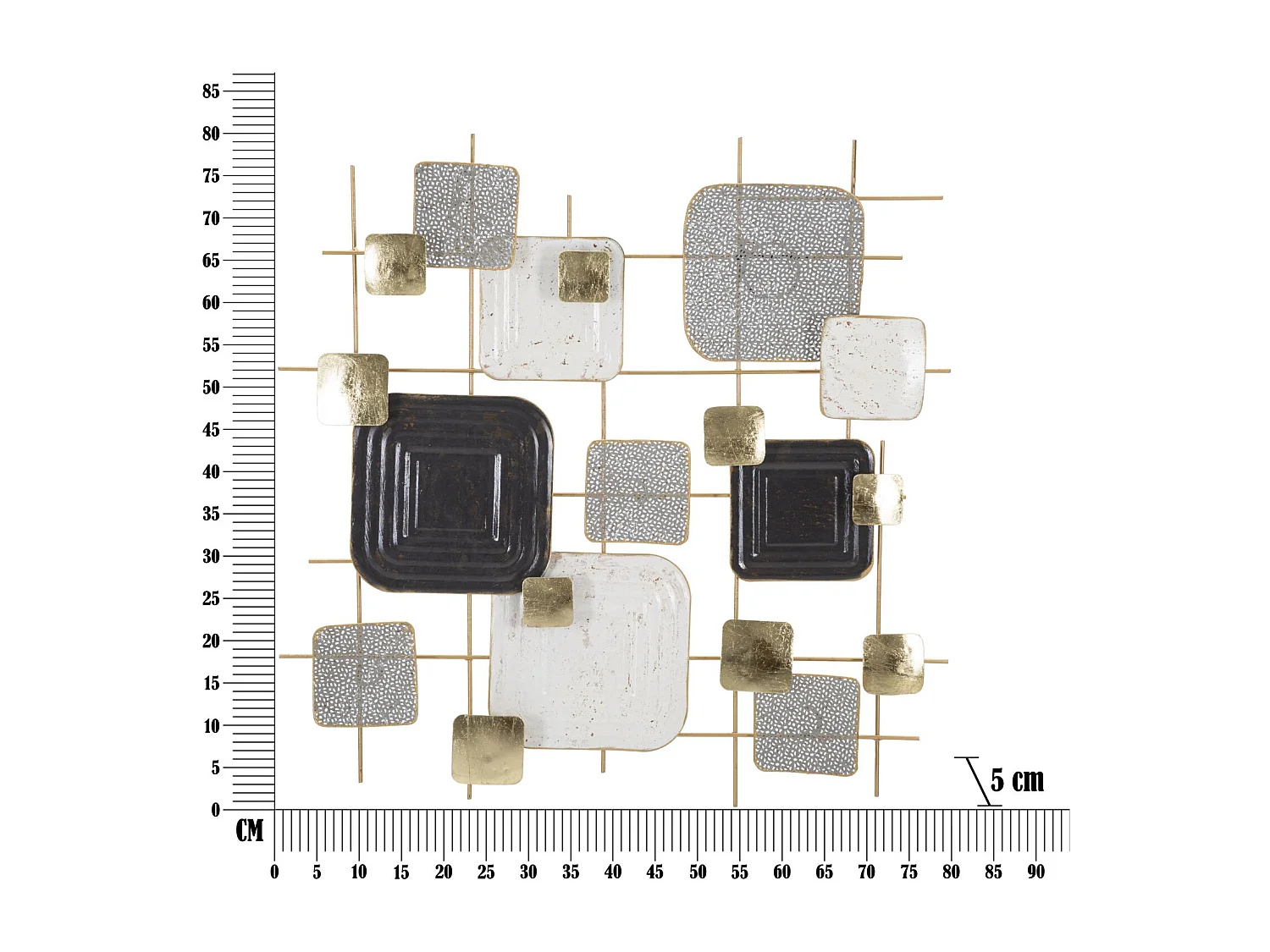 3D Wandpaneel Geometrischer Stil Square