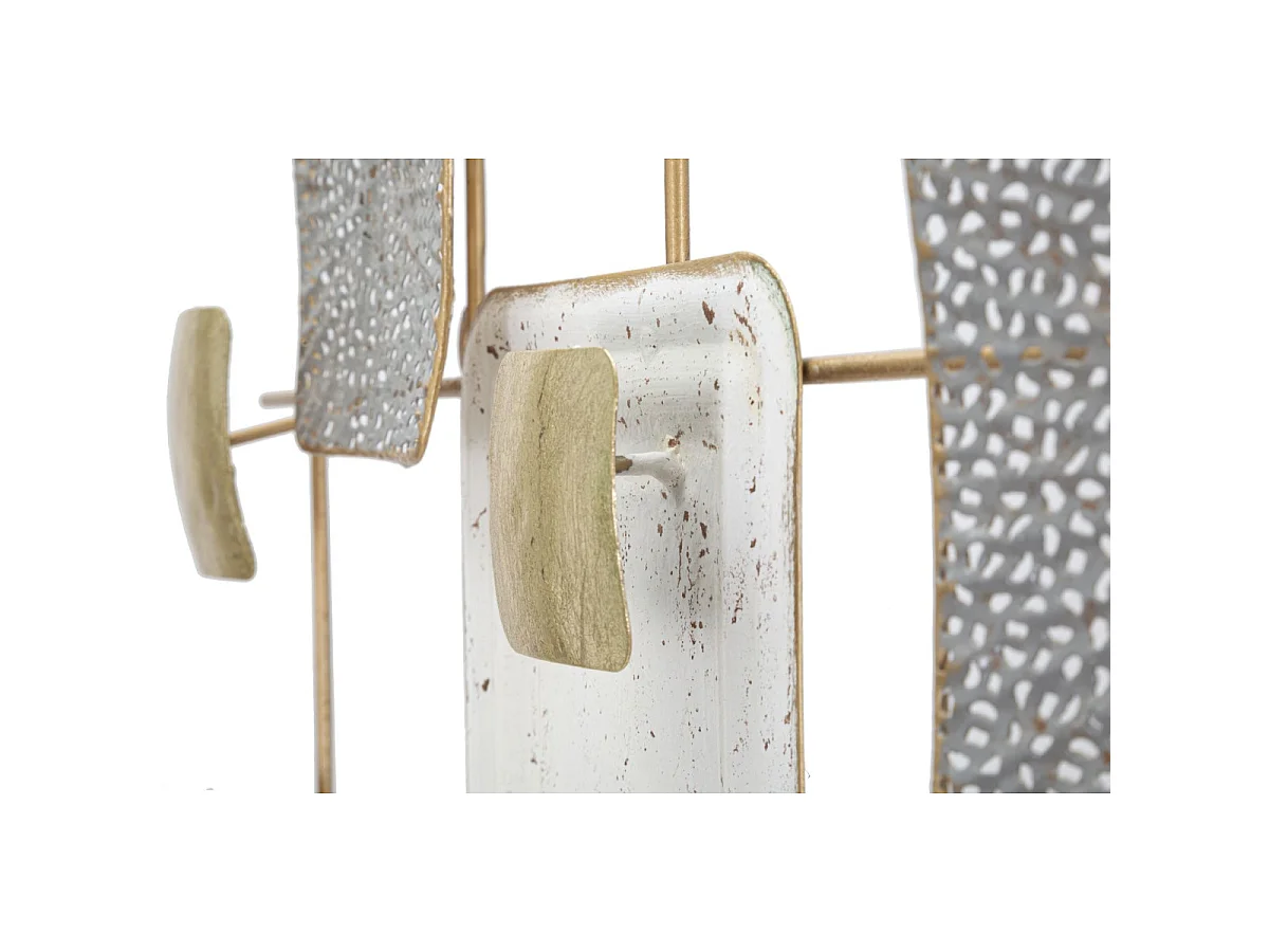 3D decoratief paneel in veelkleurig metaal 80x5x80 cm