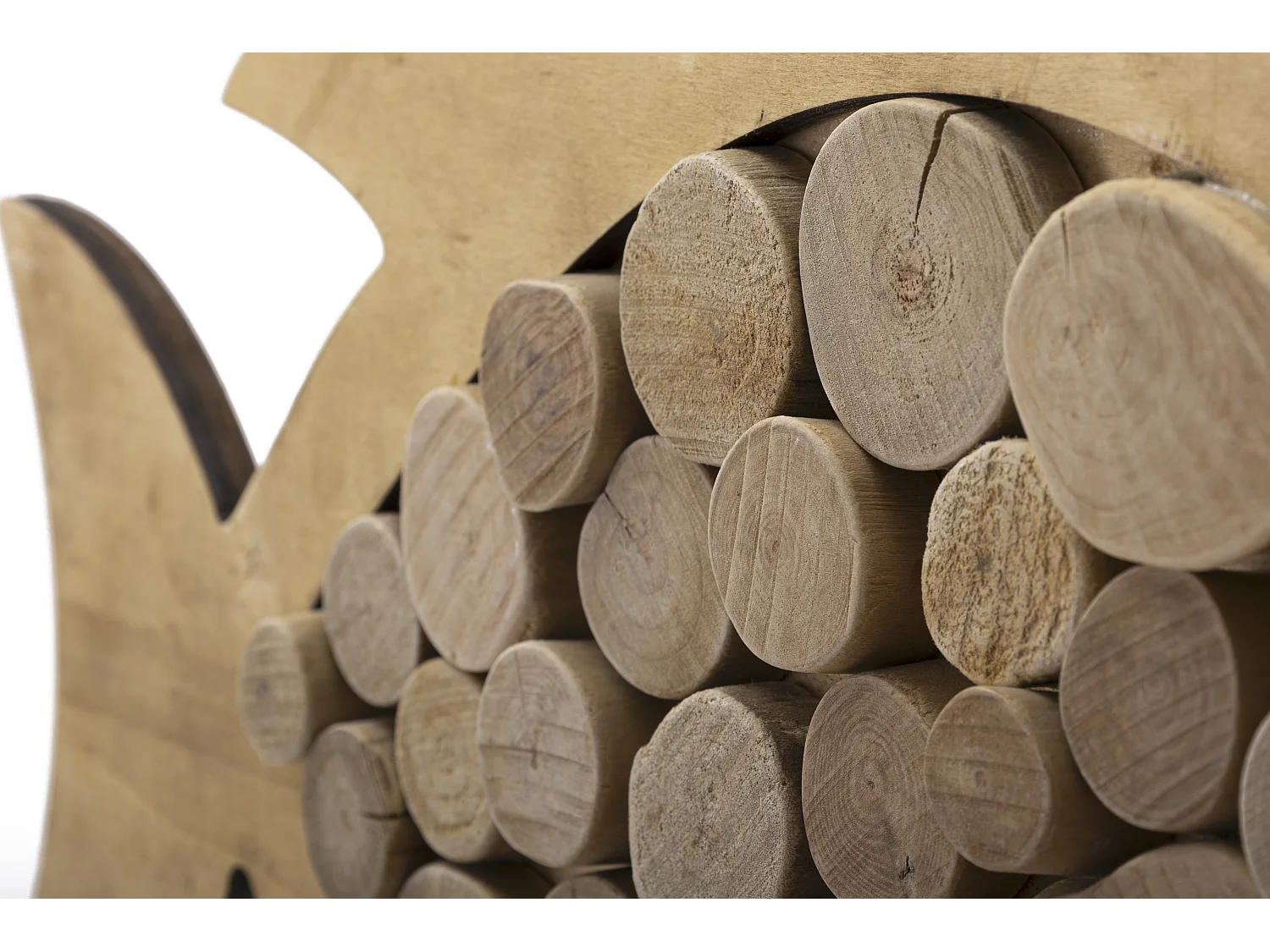 Pesce da appendere in legno marrone cm 42,5x2x28,5