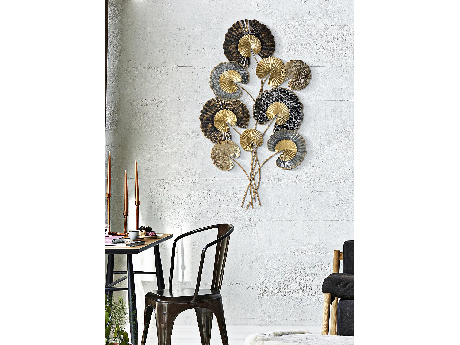 Décoration Murale en Métal "Web" 63cm Multicolore