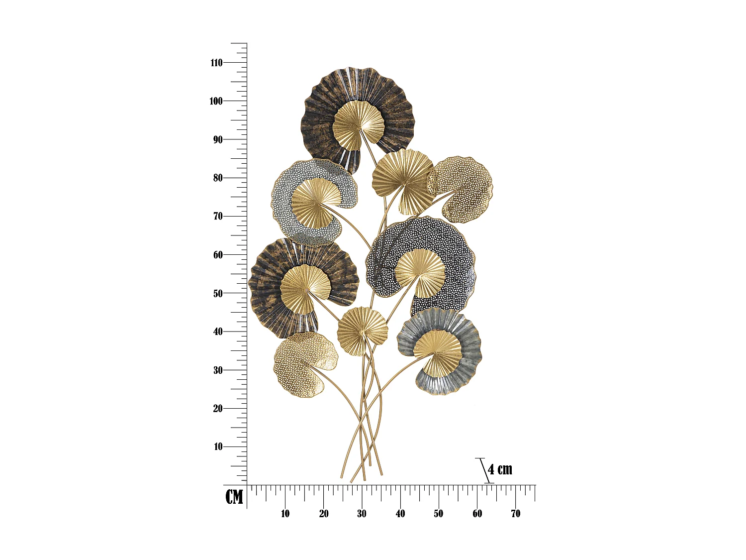 Décoration Murale en Métal "Web" 63cm Multicolore