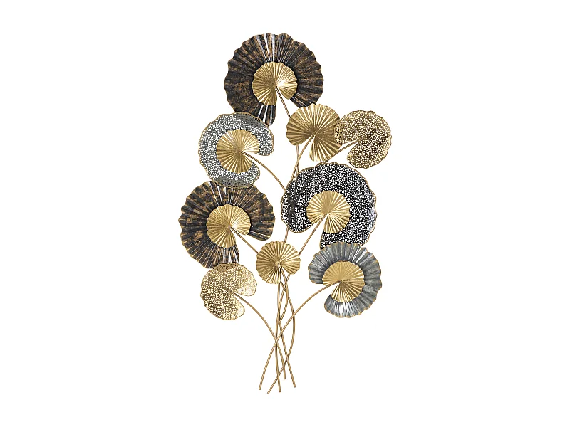 3D decoratief paneel in veelkleurig metaal, 63,5x4x109,5 cm