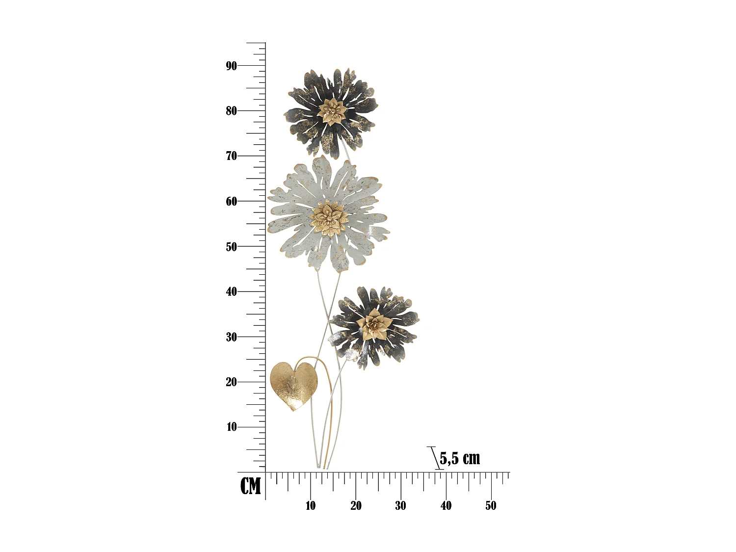 Décoration Murale en Métal "Simply" 88cm Multicolore