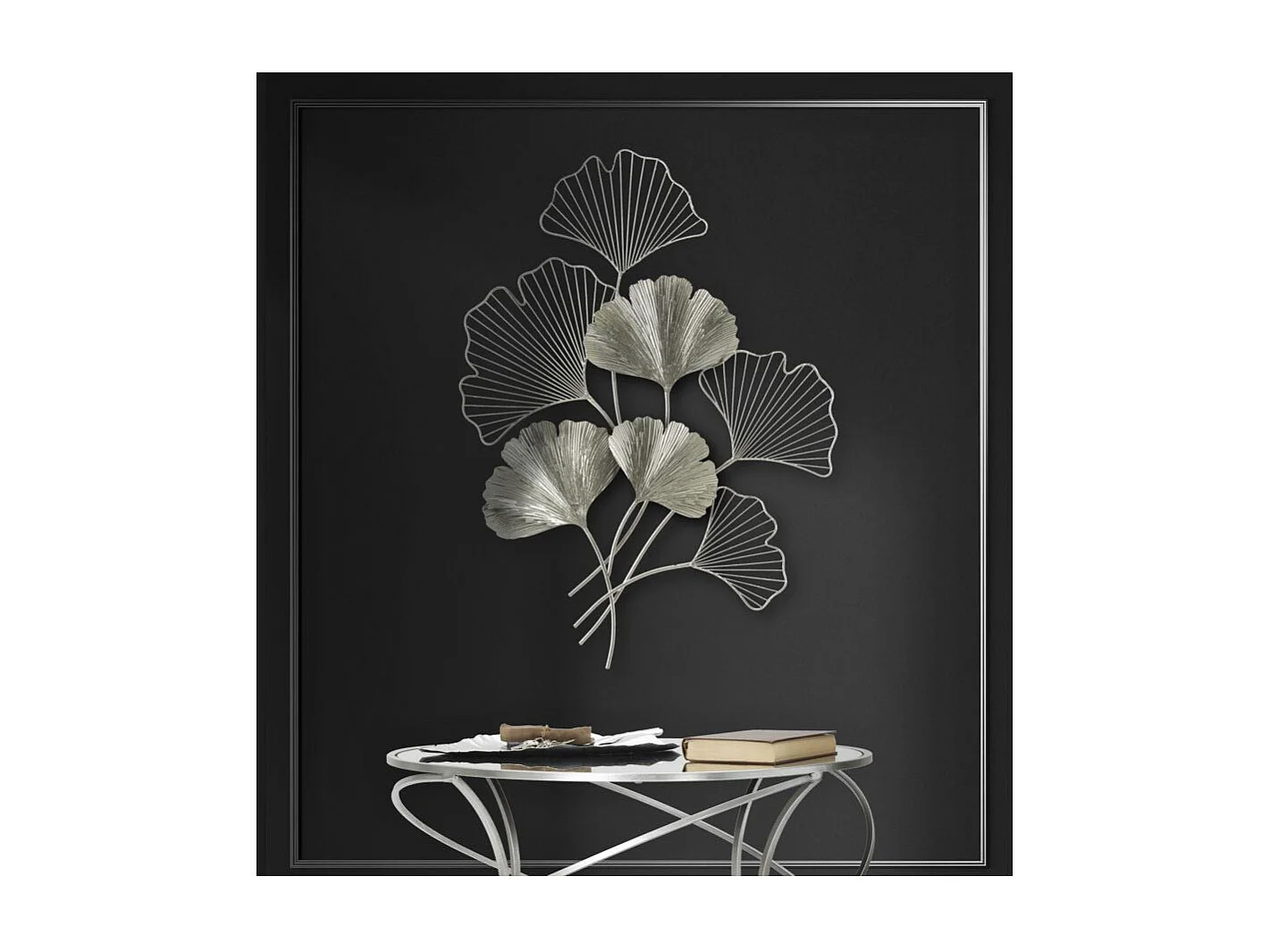 Décoration Murale en Métal "Goxy" 86cm Argent
