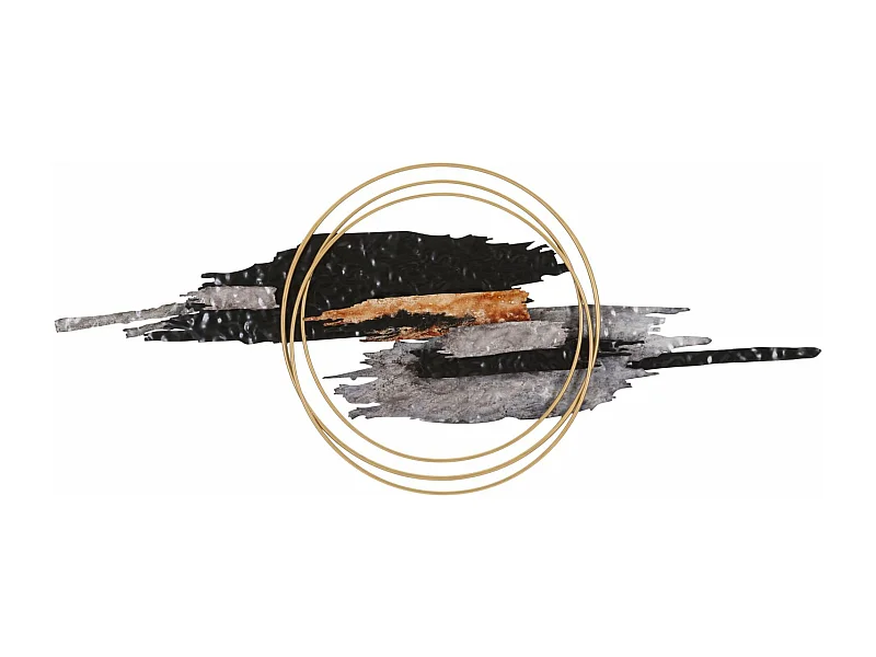 Panneau décoratif 3D abstrait en métal multicolore cm 144,8x8,3x64