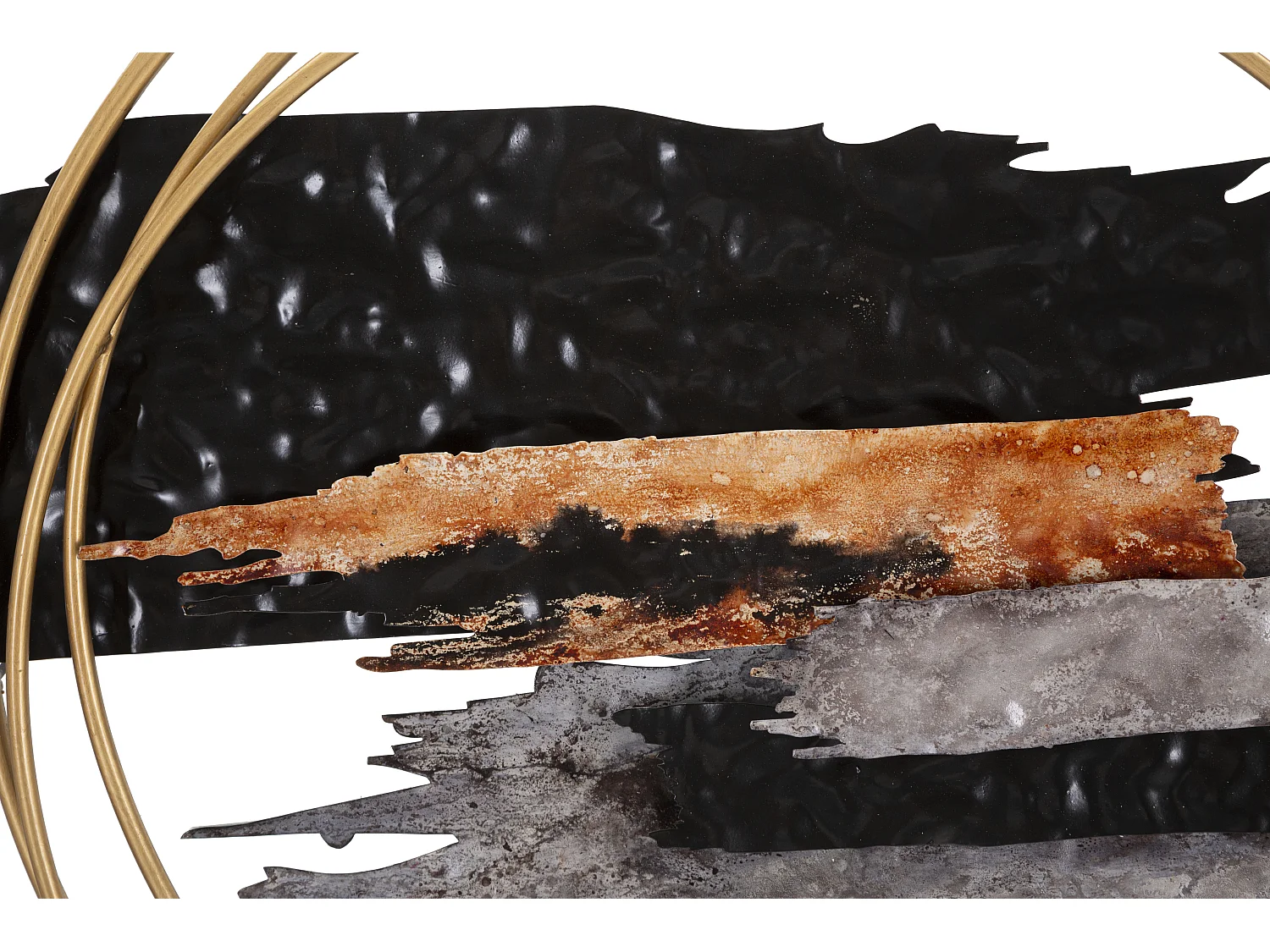 Pannello decorativo 3D astratto in metallo multicolore cm 144,8x8,3x64