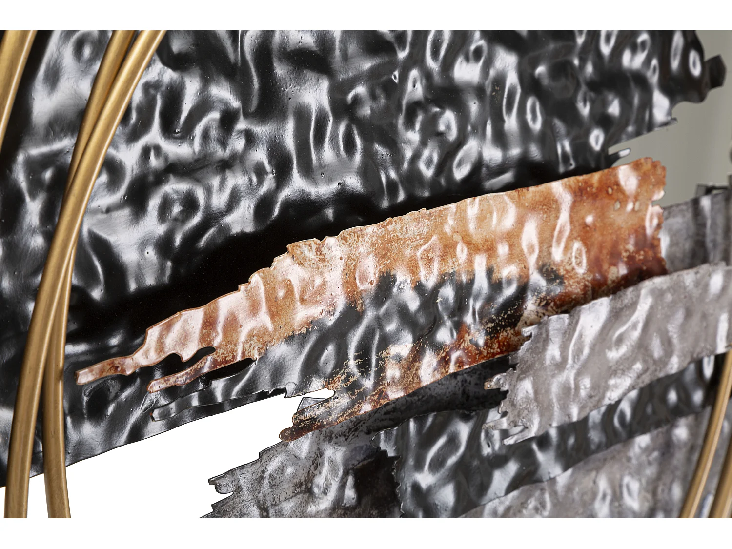 Pannello decorativo 3D astratto in metallo multicolore cm 144,8x8,3x64