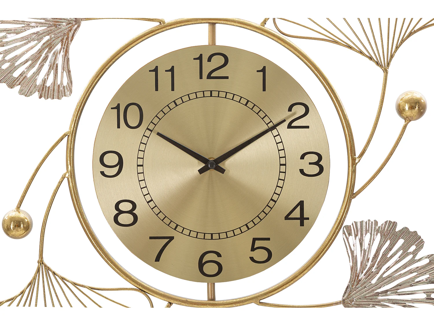 Décoration Murale Avec Horloge "Leavy" 102cm Multicolore
