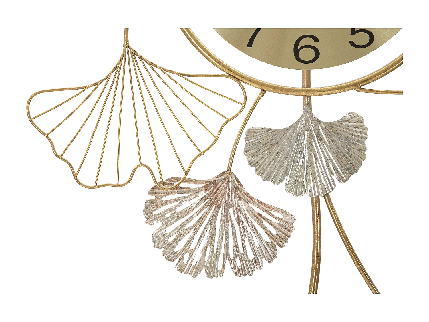 Décoration Murale Avec Horloge "Leavy" 102cm Multicolore