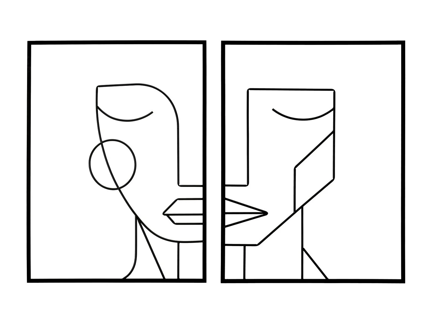 Lot de 2 Décorations Murales en Métal "Tribal" 60cm Noir