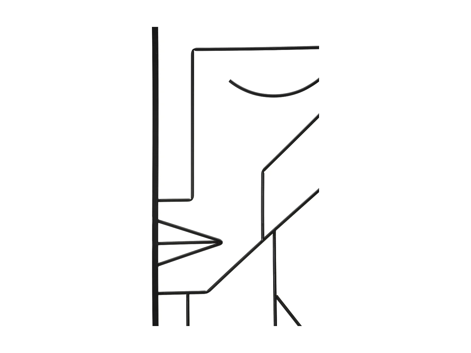 Lot de 2 Décorations Murales en Métal "Tribal" 60cm Noir