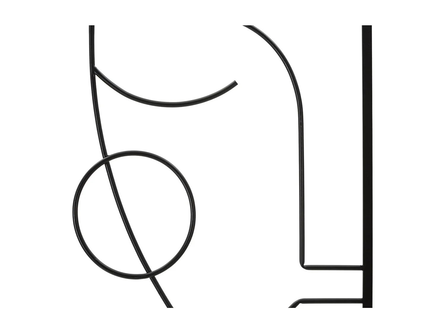 Set di 2 pannelli decorativi 3D volti in metallo neri cm 60x1x80