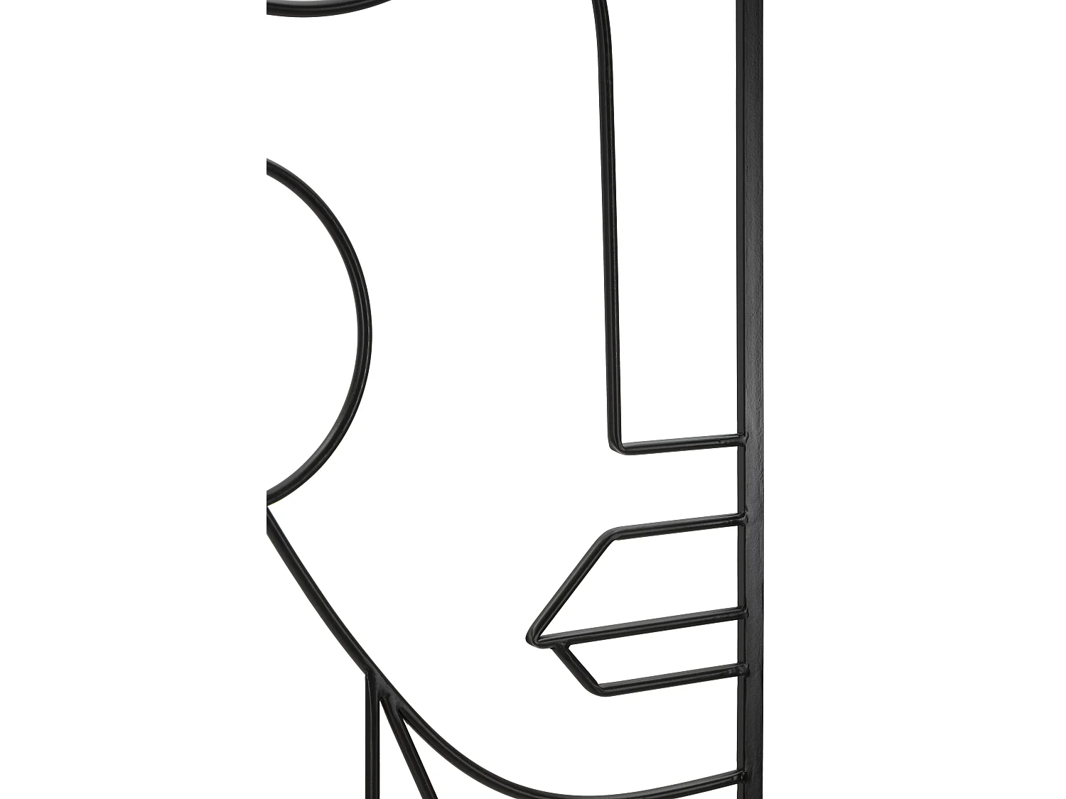 Set di 2 pannelli decorativi 3D volti in metallo neri cm 60x1x80