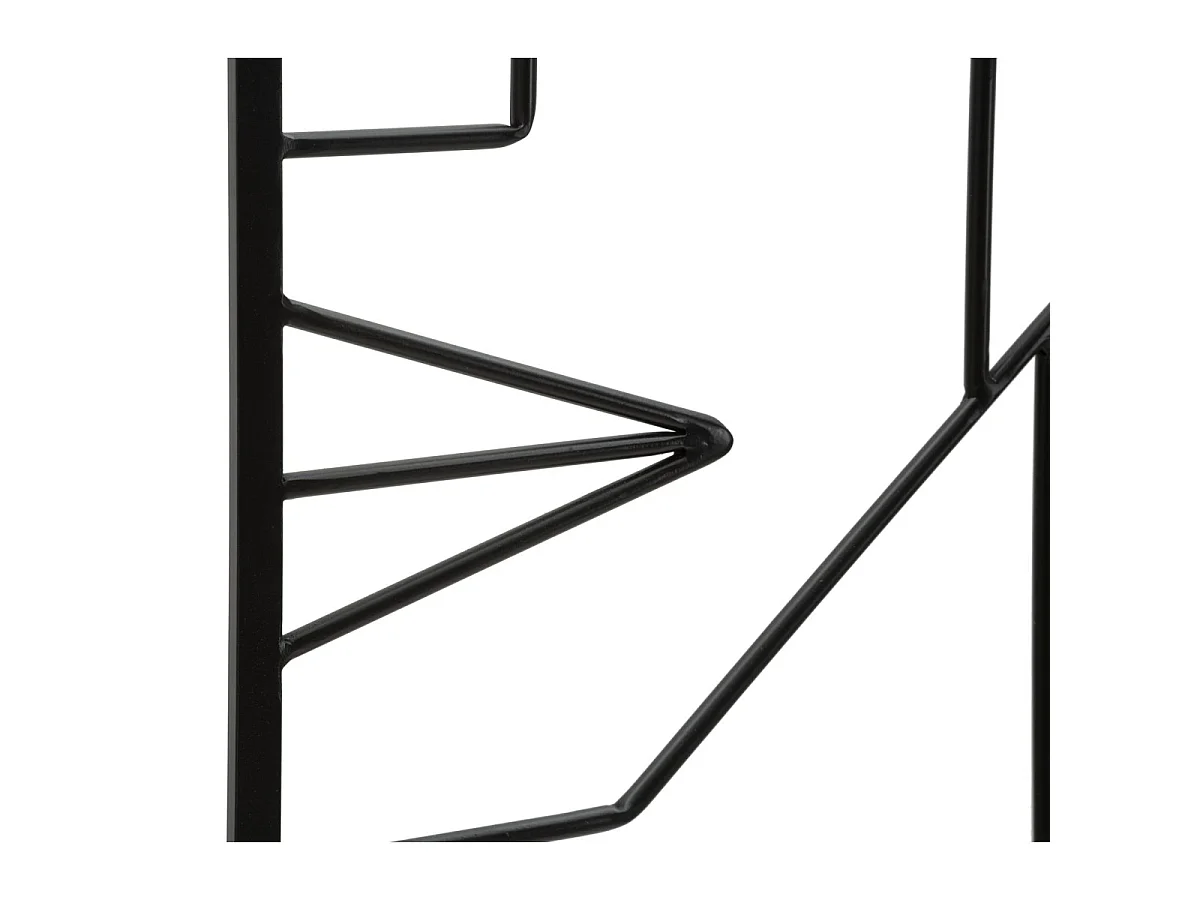 2er-Set 3D-Dekopaneele Gesichter aus Metall schwarz 60x1x80 cm