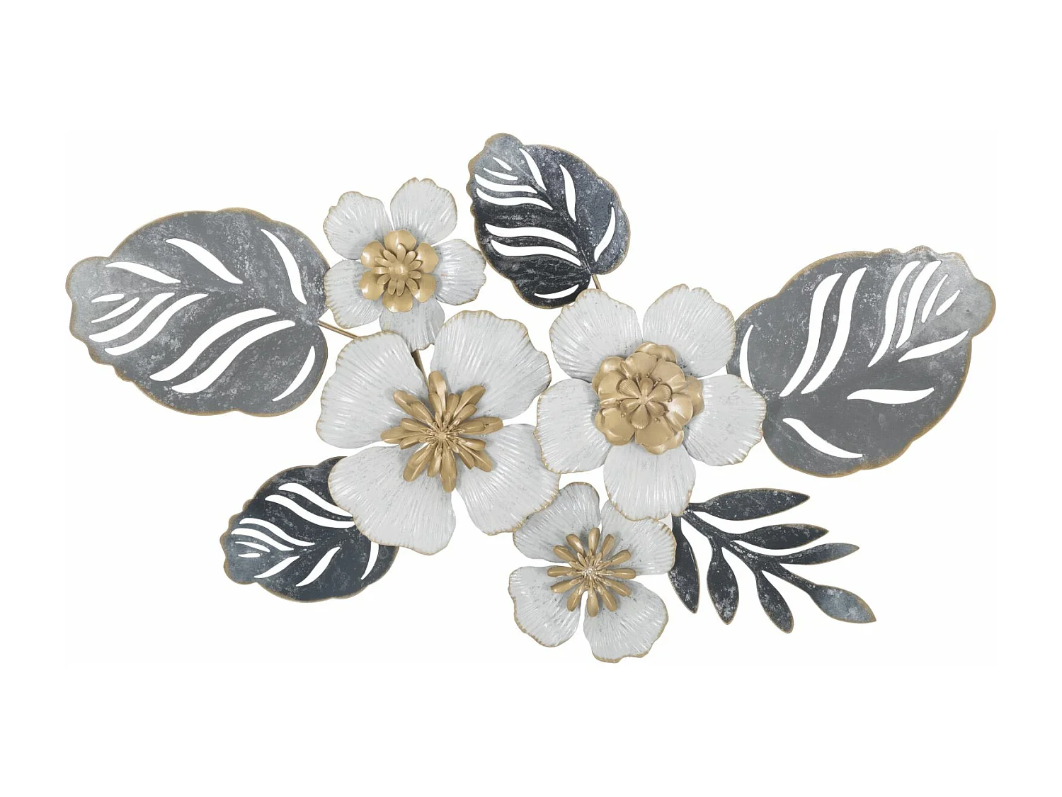 Panneau décoratif 3D en métal multicolore cm 66x5x39