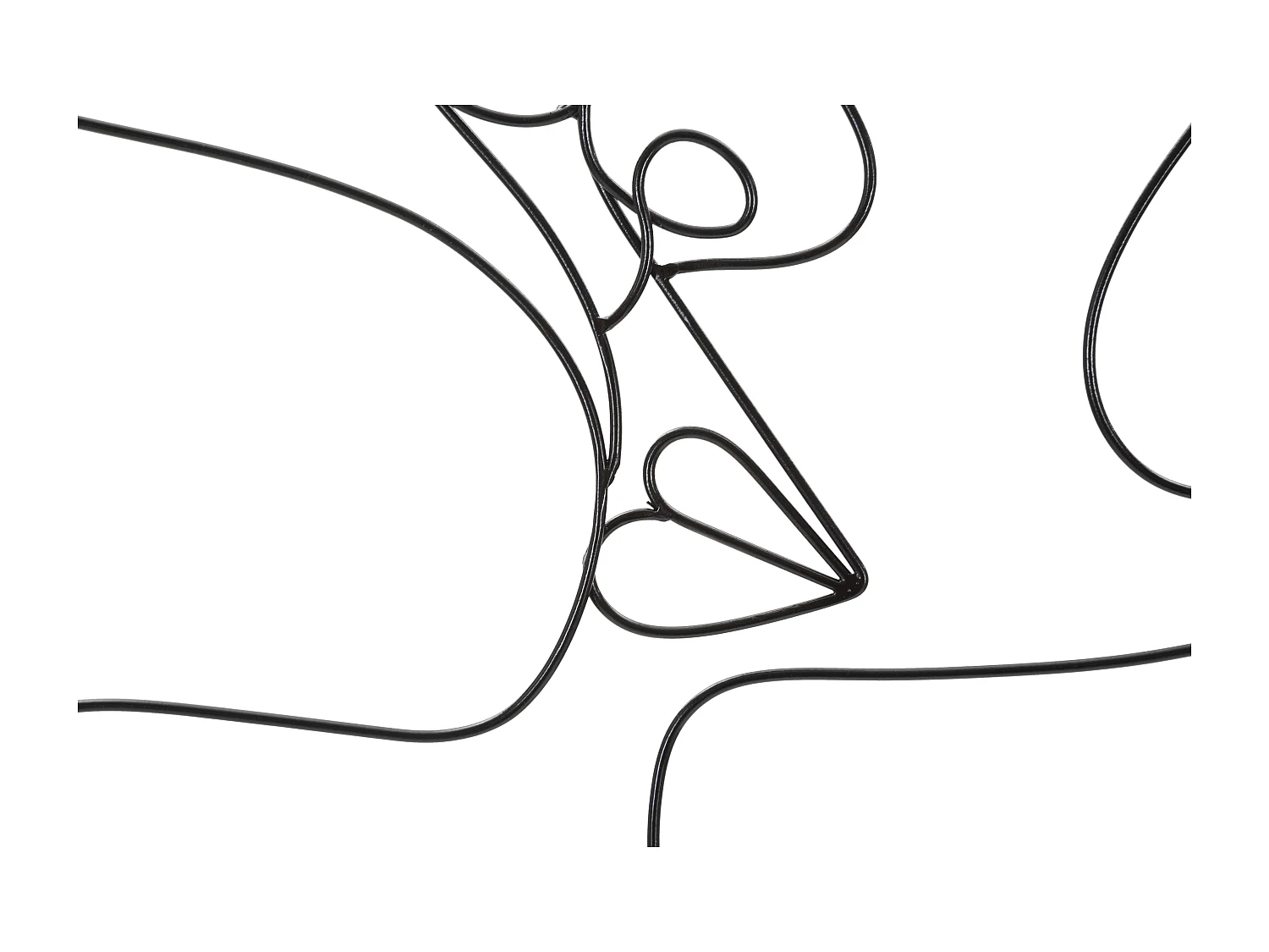 Pannello decorativo 3D in metallo nero bacio cm 60x1x90