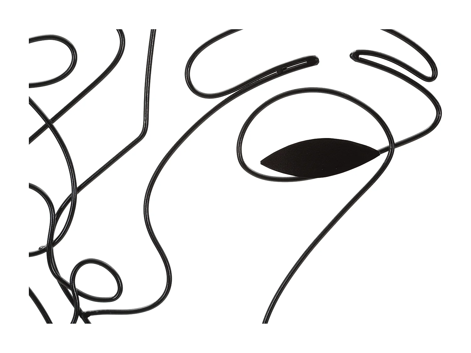 Pannello decorativo 3D in metallo nero bacio cm 60x1x90