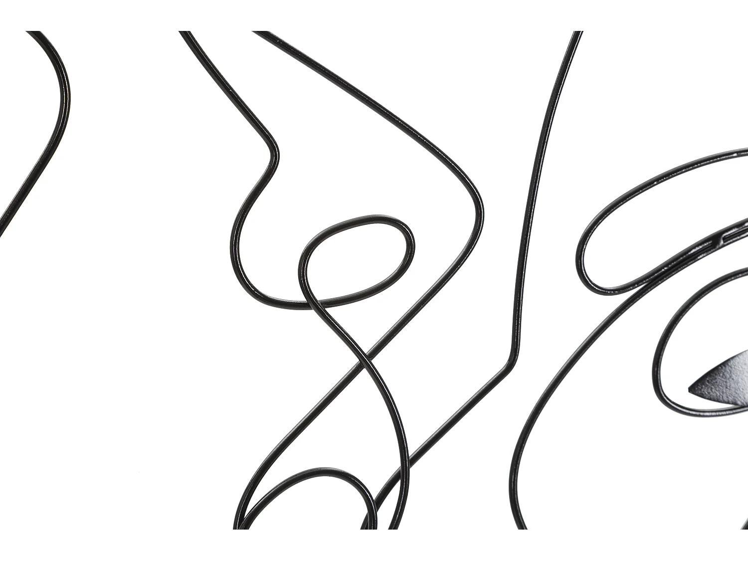 Pannello decorativo 3D in metallo nero bacio cm 60x1x90