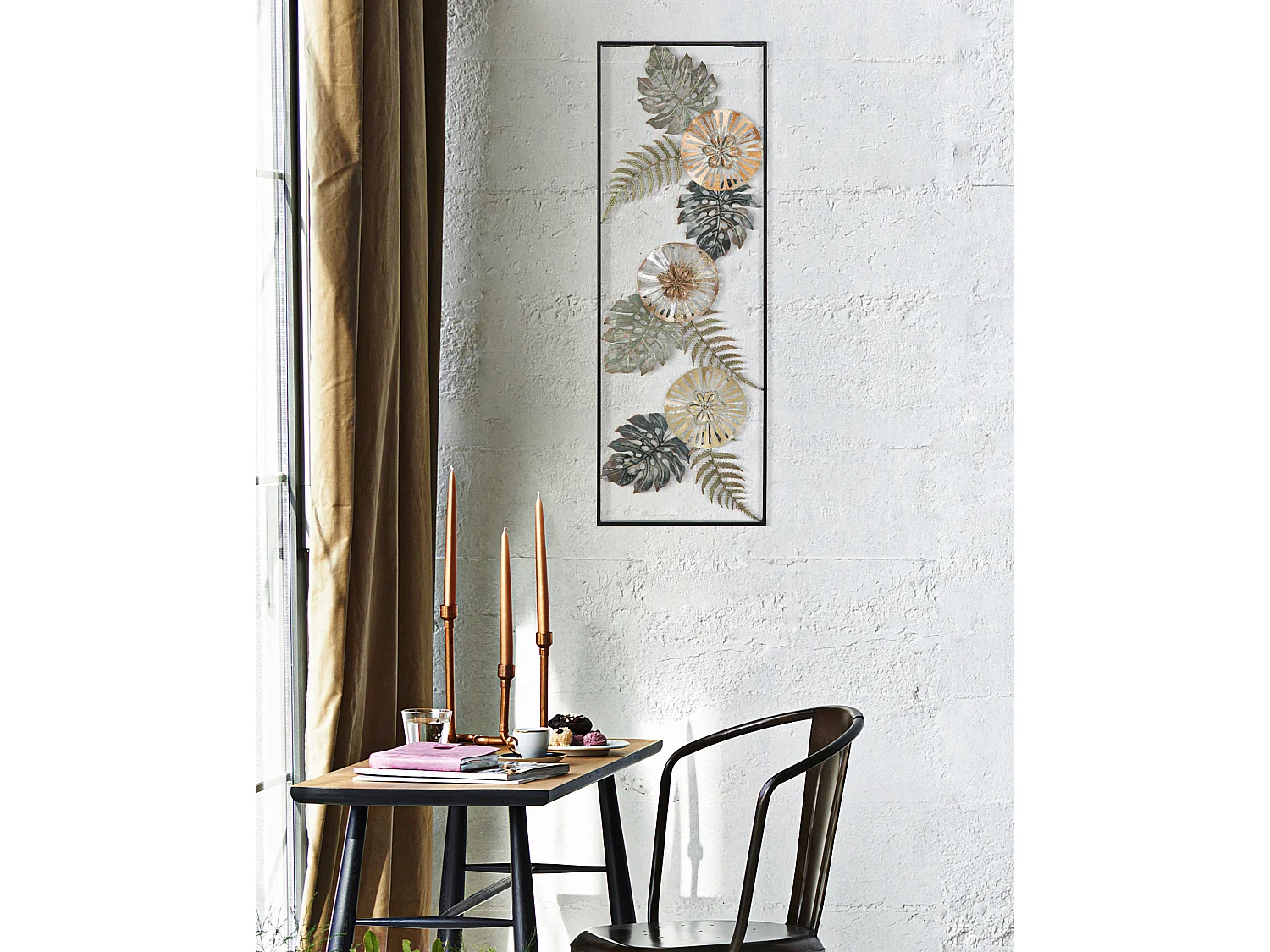 Déco Murale Encadrée en Métal "Too" 88cm Multicolore