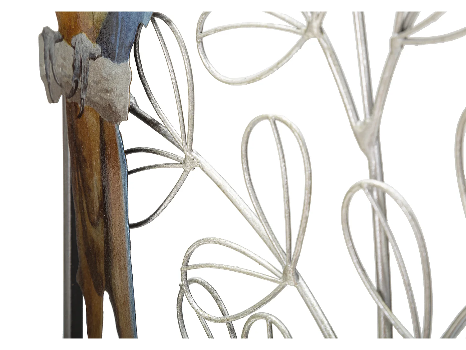 Décoration Murale Encadrée en Métal "Parrot" 74cm Multicolore