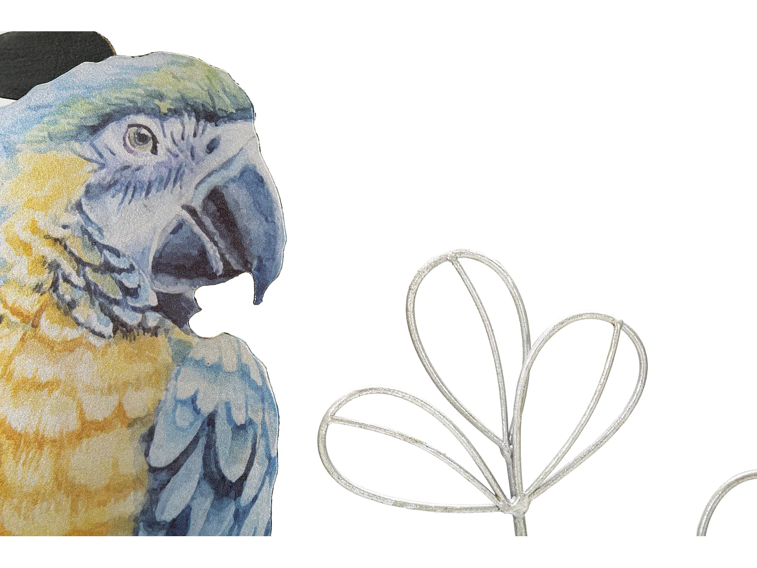 Décoration Murale Encadrée en Métal "Parrot" 74cm Multicolore