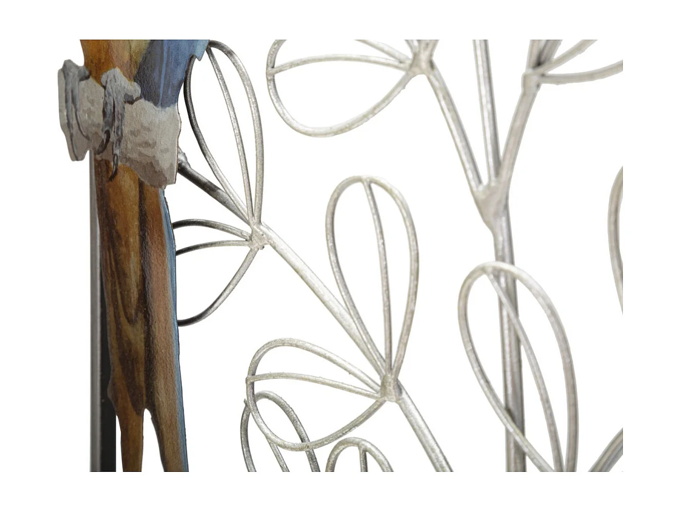 Décoration Murale Encadrée en Métal "Parrot" 74cm Multicolore