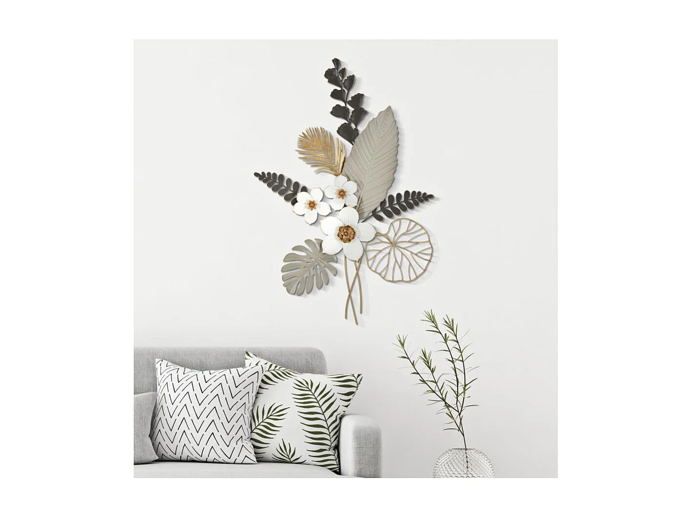 Décoration Murale en Métal "Bouq" 96cm Multicolore