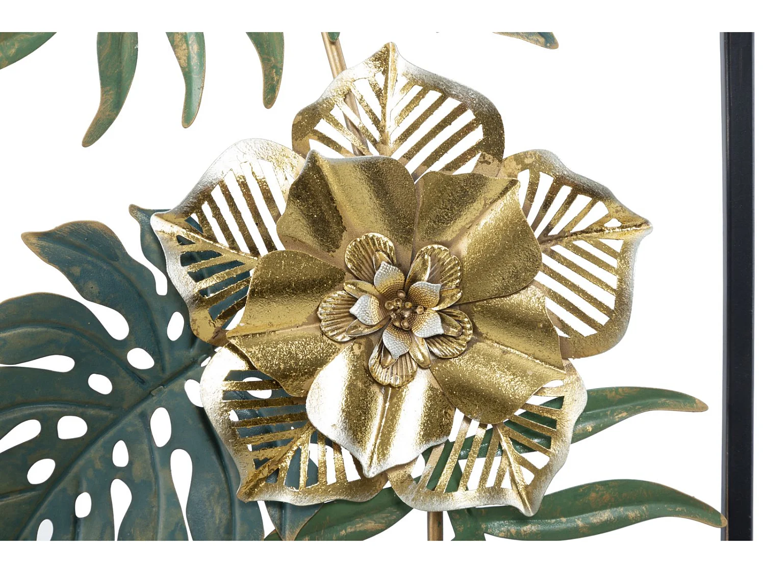 Décoration Murale Encadrée en Métal "Campur" 90cm Multicolore