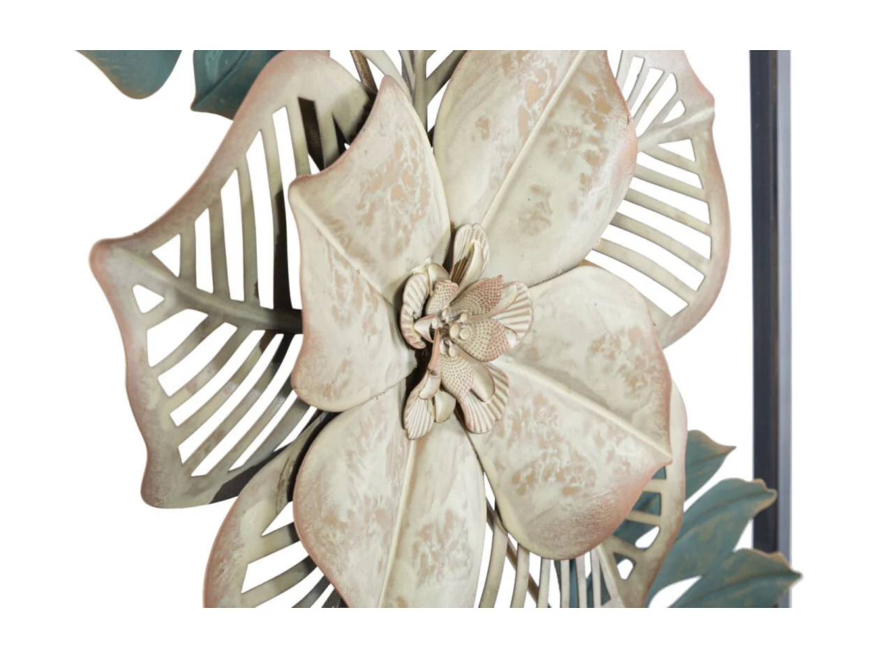 Décoration Murale Encadrée en Métal "Campur" 90cm Multicolore