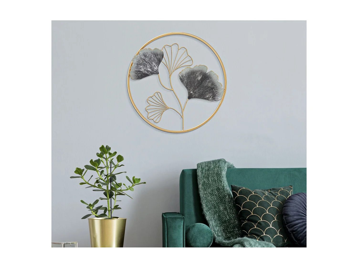 Décoration Murale Ronde en Métal "Simple" 45cm Multicolore