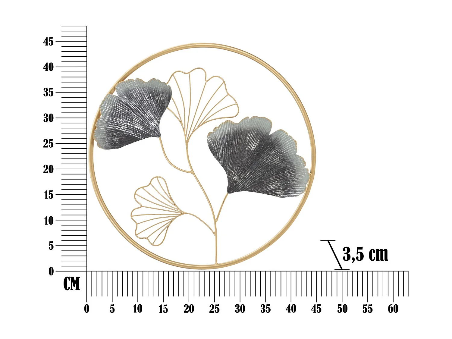 Décoration Murale Ronde en Métal "Simple" 45cm Multicolore