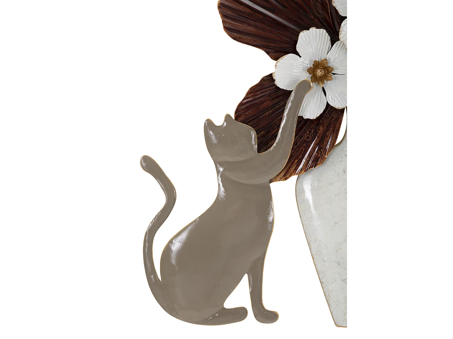 Pannello decorativo 3D vaso in metallo multicolore cm 54,6x8,9x59,7