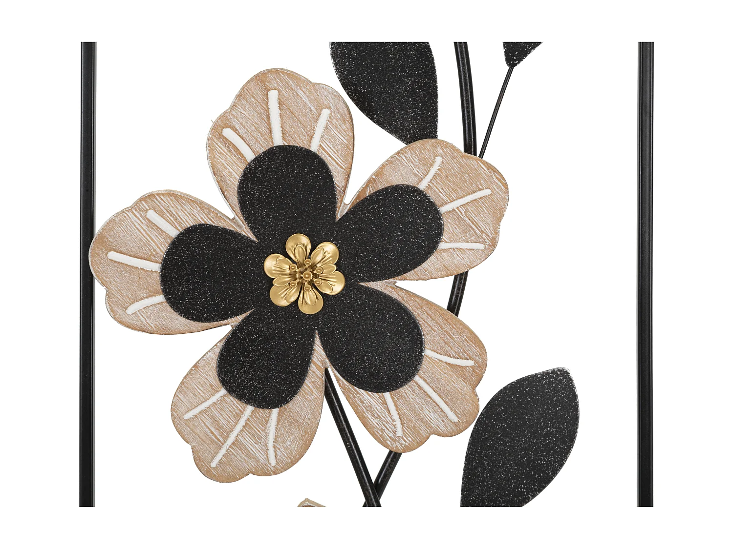 Décoration Murale Encadrée "Divakers" 70cm Noir & Naturel