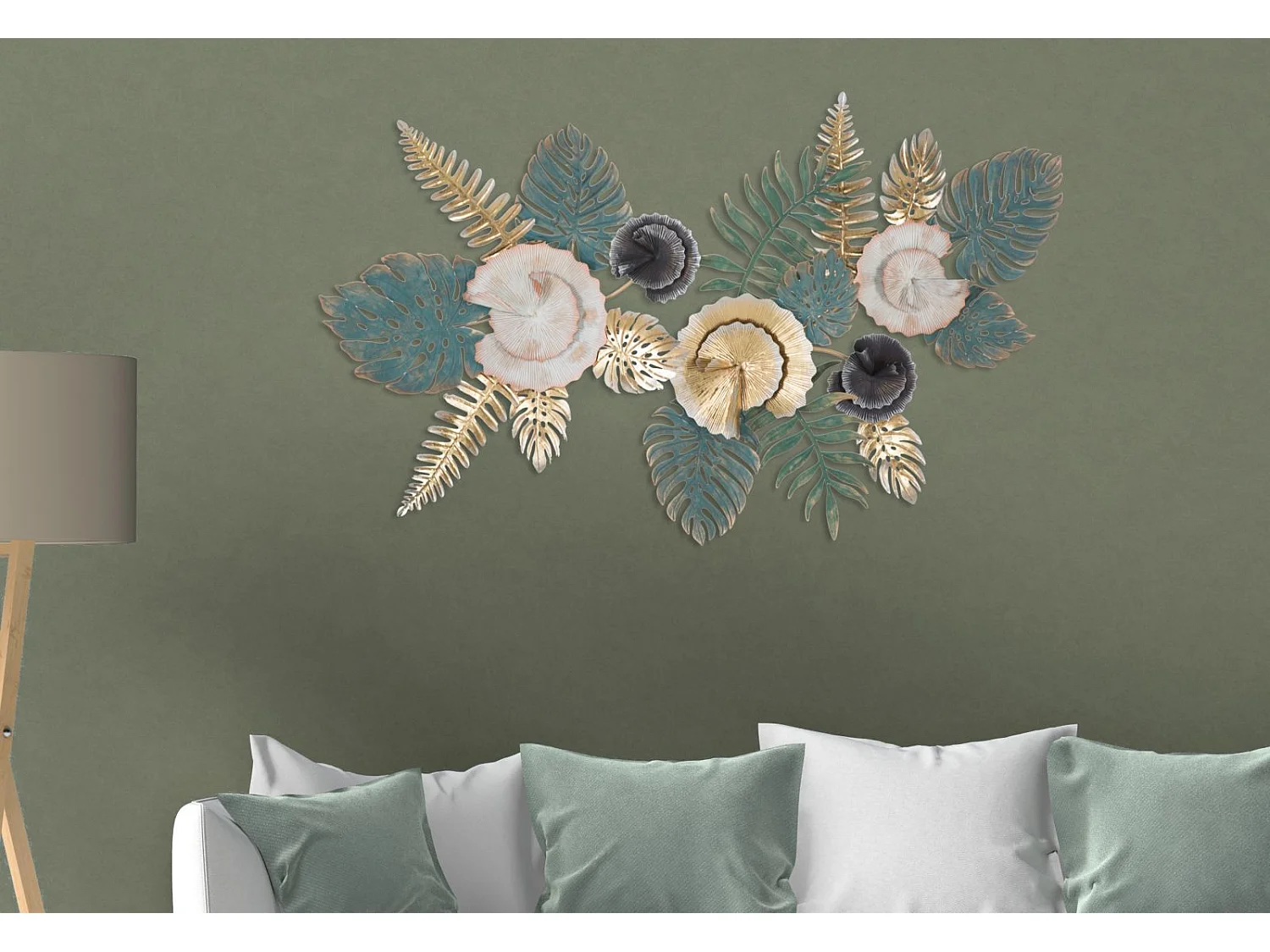 Décoration Murale en Métal "Amaz" 115cm Multicolore