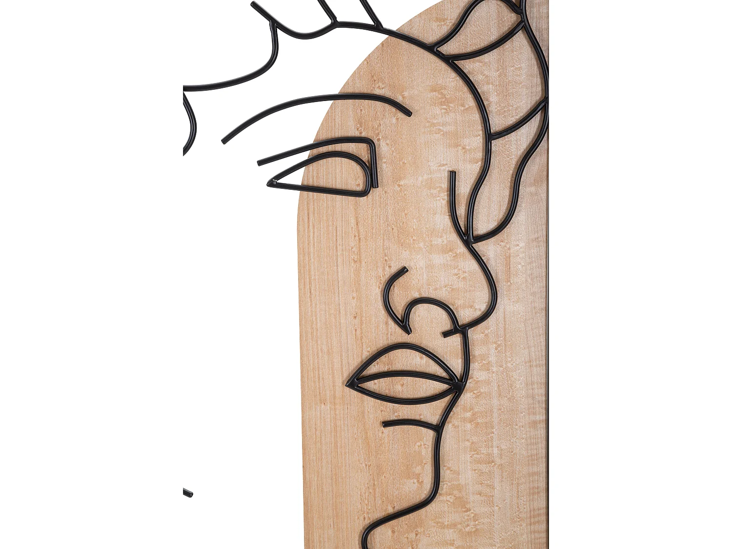 Décoration Murale Encadrée "David Profil" 80cm Naturel & Noir