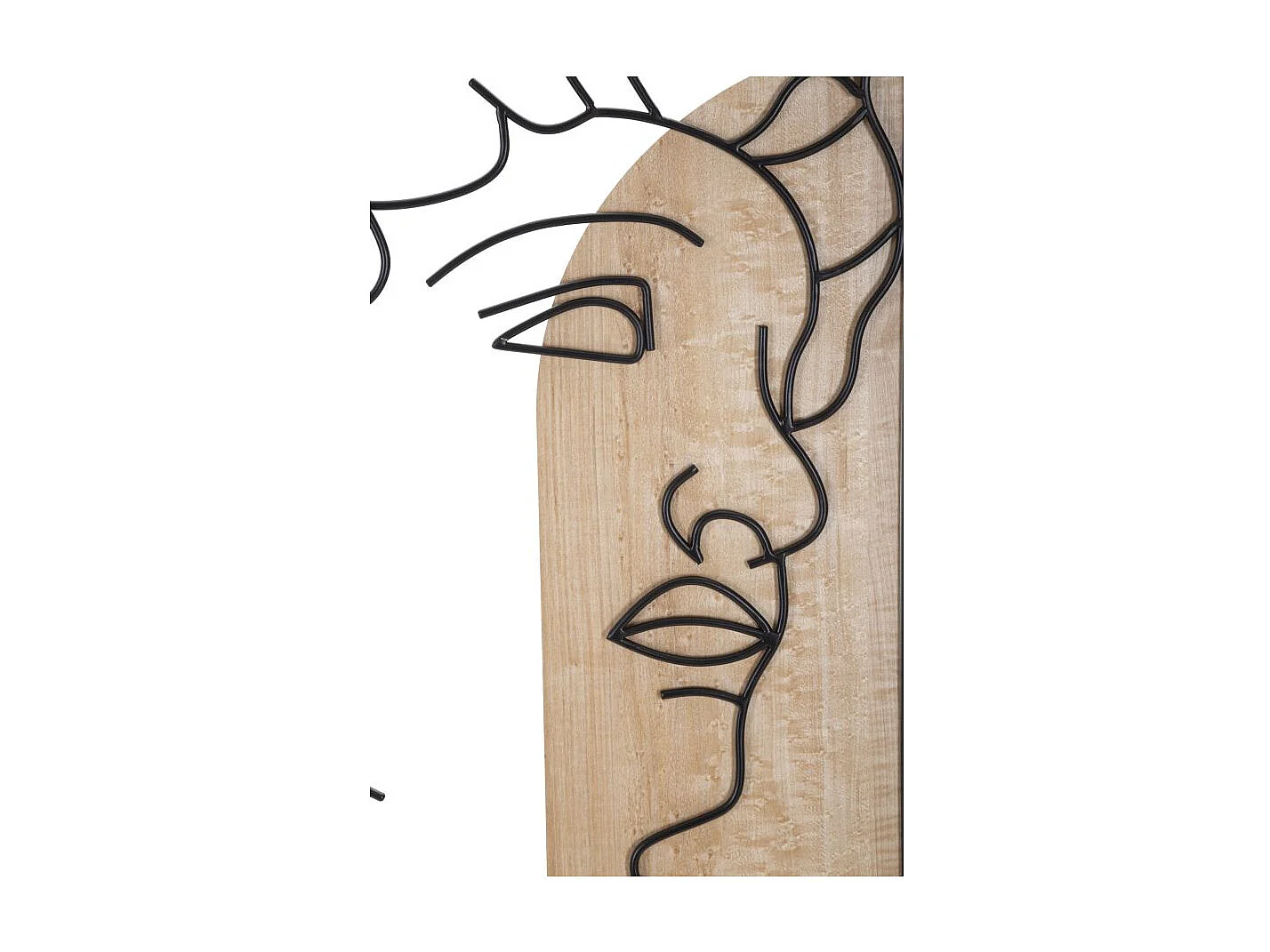 Décoration Murale Encadrée "David Profil" 80cm Naturel & Noir