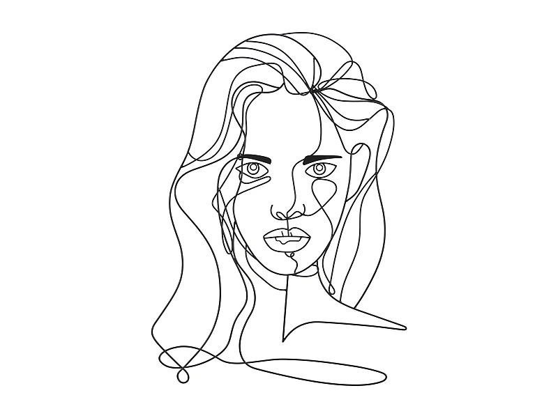 Pannello decorativo 3D in metallo nero volto cm 57,5x1,3x80