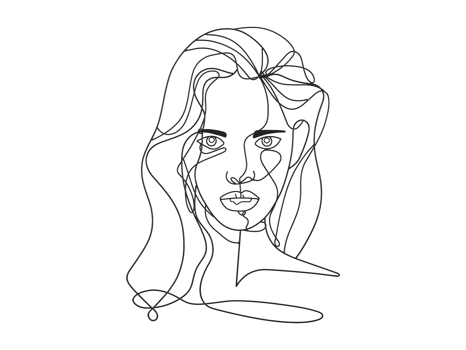 Pannello decorativo 3D in metallo nero volto cm 57,5x1,3x80