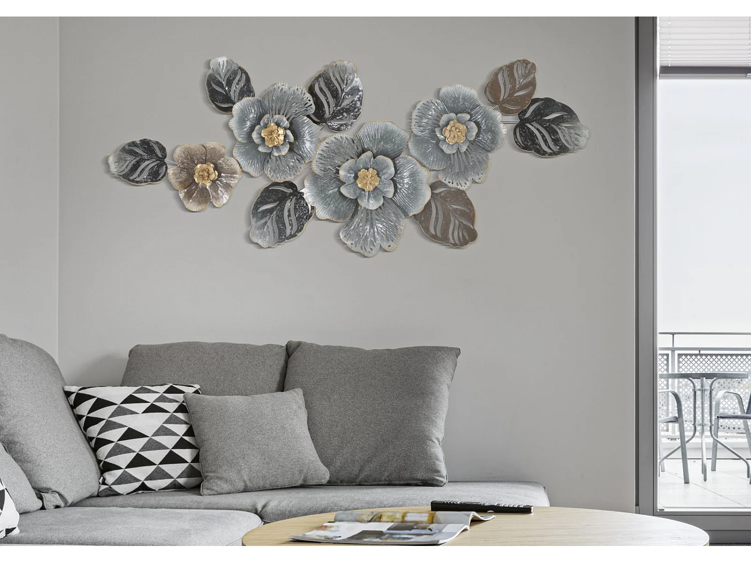 Décoration Murale en Métal "Greys" 157cm Multicolore