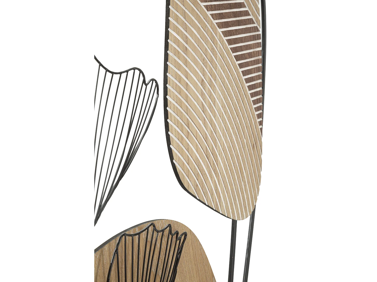 Décoration Murale en Métal "Tali" 100cm Naturel & Noir