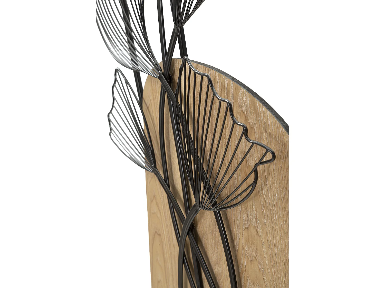 Décoration Murale en Métal "Tali" 100cm Naturel & Noir