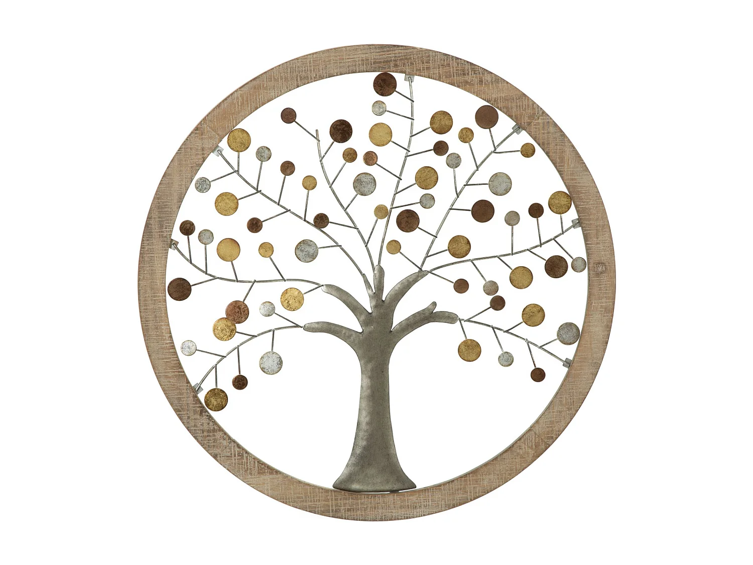 Déco Murale Ronde "Arbre de Vie" 61cm Multicolore